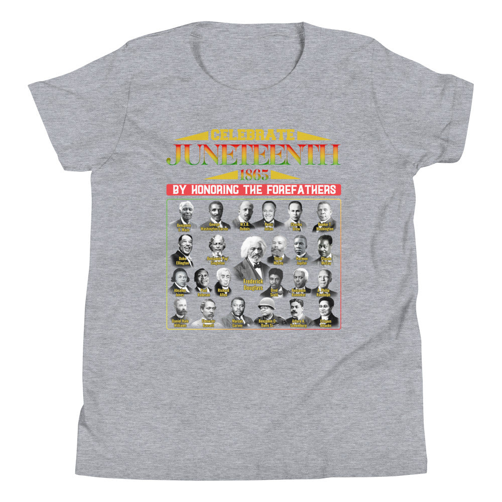 Juneteenth Frederick Douglass & Other Forefathers Youth Short Sleeve T-Shirt