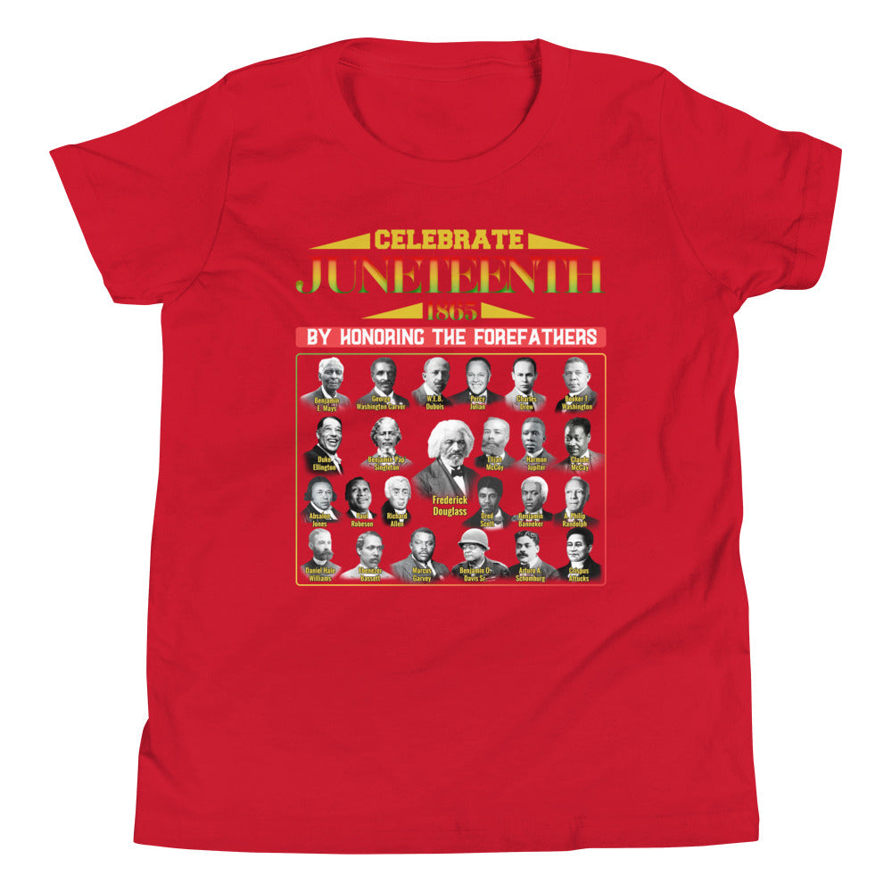 Juneteenth Frederick Douglass & Other Forefathers Youth Short Sleeve T-Shirt