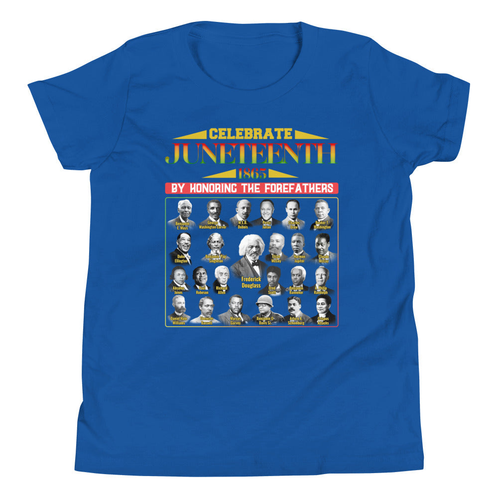 Juneteenth Frederick Douglass & Other Forefathers Youth Short Sleeve T-Shirt