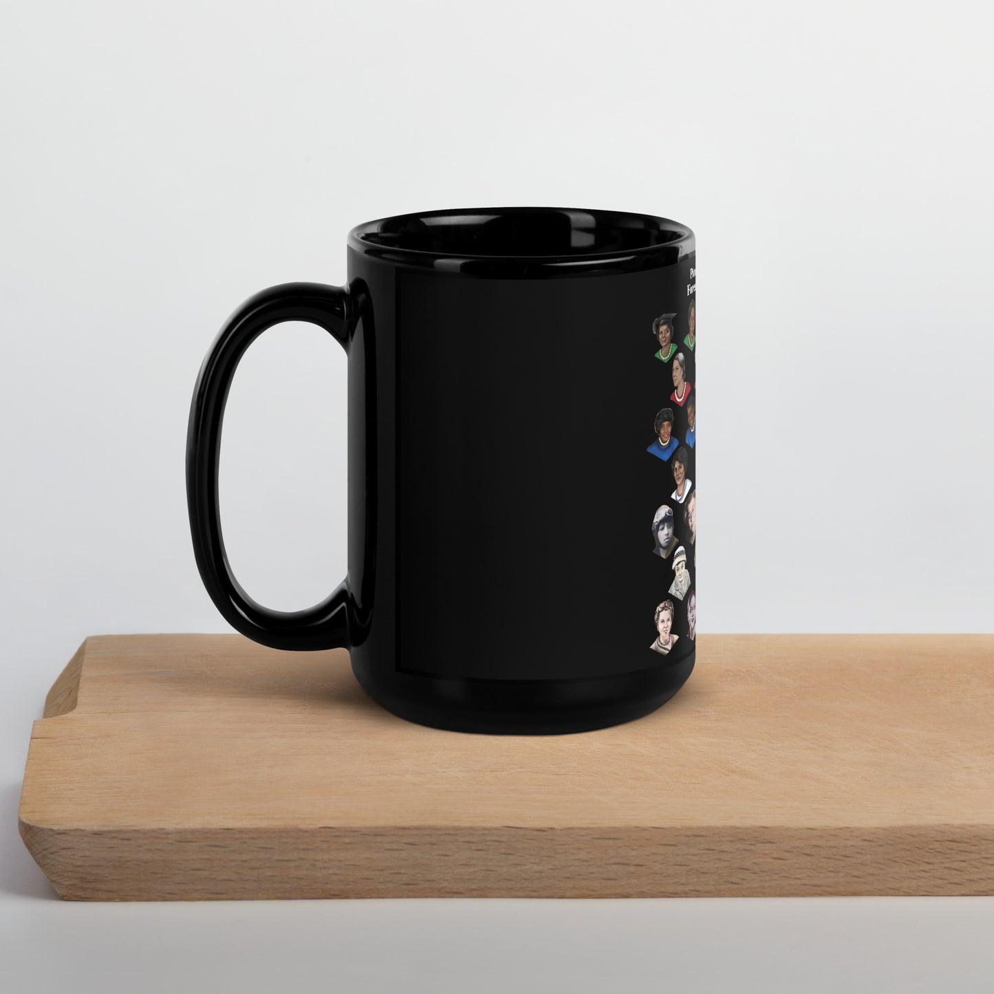 Pioneering African American Foremothers Black Glossy Mug