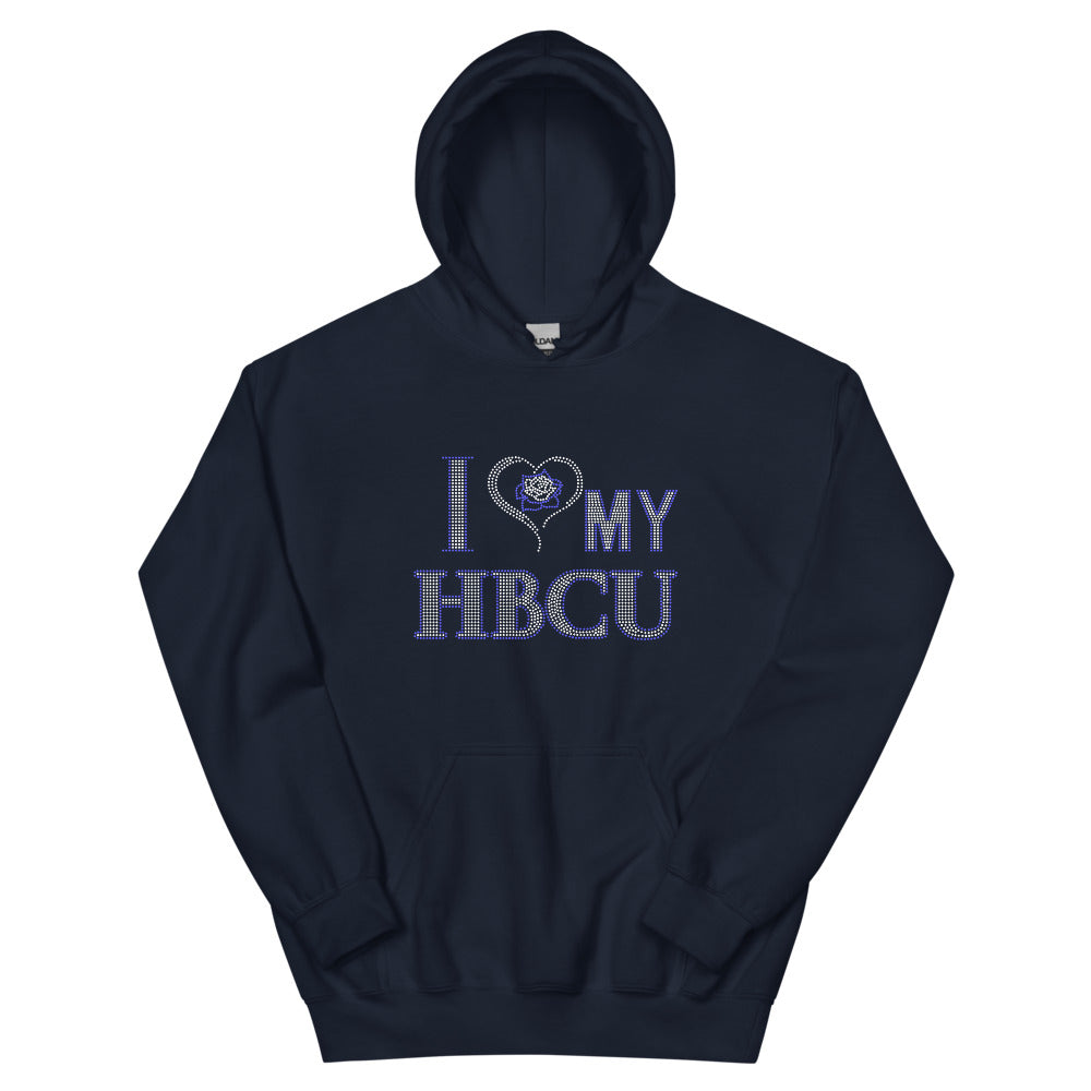 HBCU LOVE Blue and White Unisex Heavy Blend Hoodie