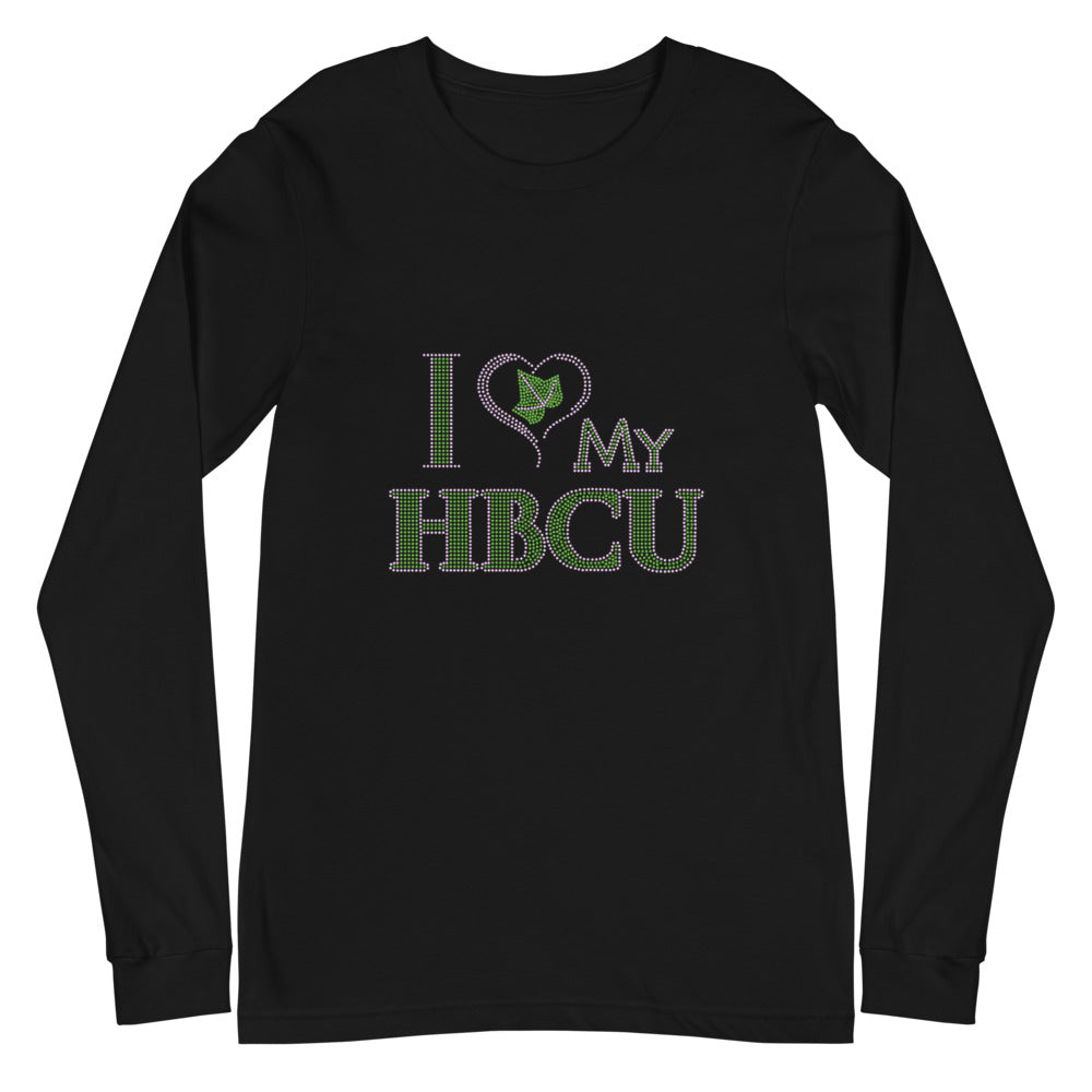 HBCU LOVE Pink and Green Unisex Long Sleeve T-Shirt