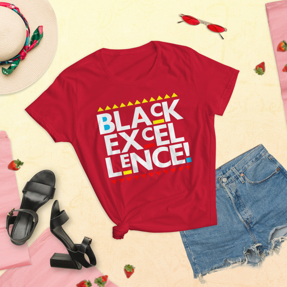 Women's Black Excellence Fashion Fit T-Shirt