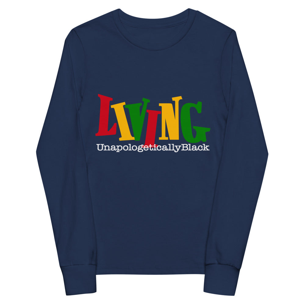 Inspirational Living Unapologetically Black Youth Long Sleeve T-Shirt