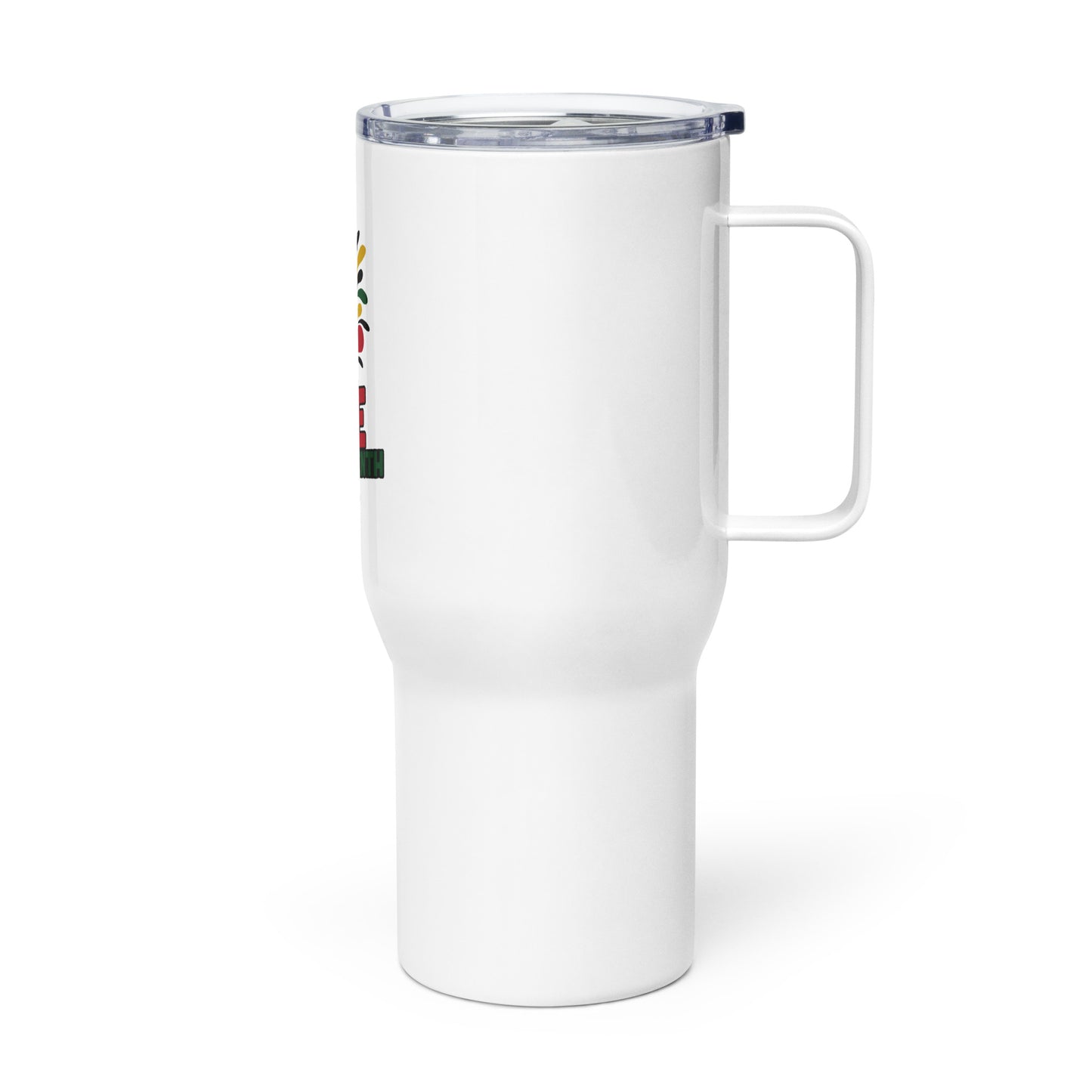 Juneteenth Travel mug with a handle