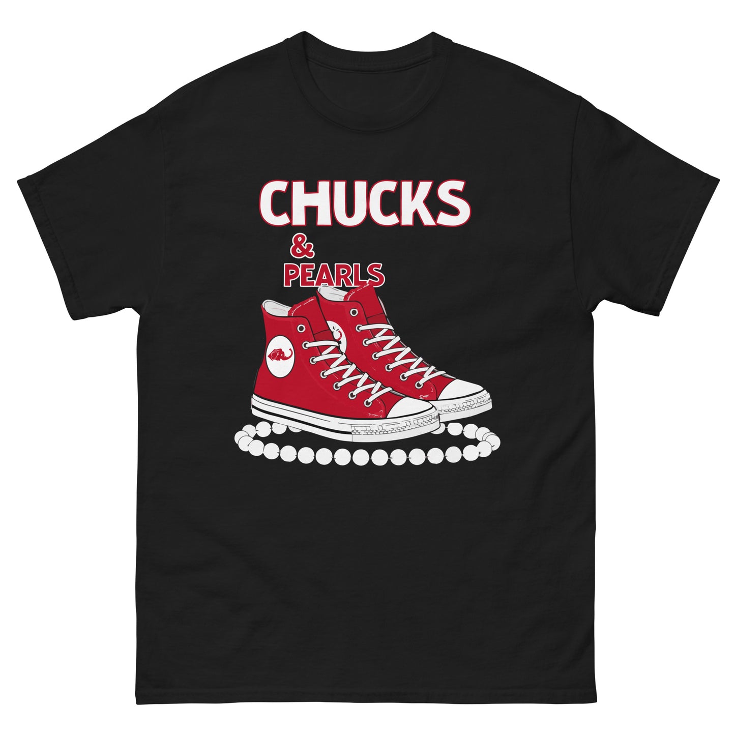 Chucks and Pearls Red and White Unisex classic tee