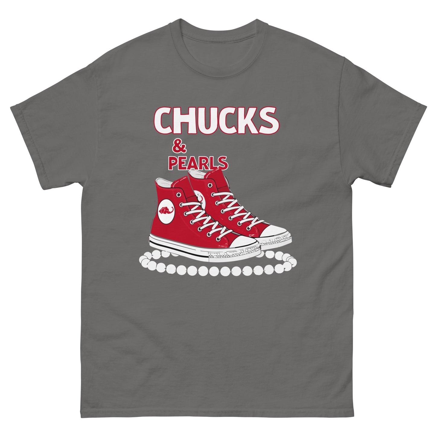 Chucks and Pearls Red and White Unisex classic tee