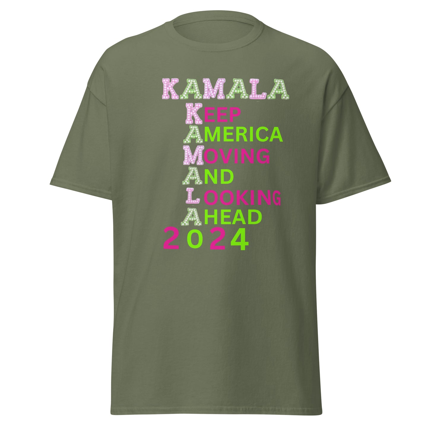 DNC 2024 Kamala Pink & Green Unisex classic tee