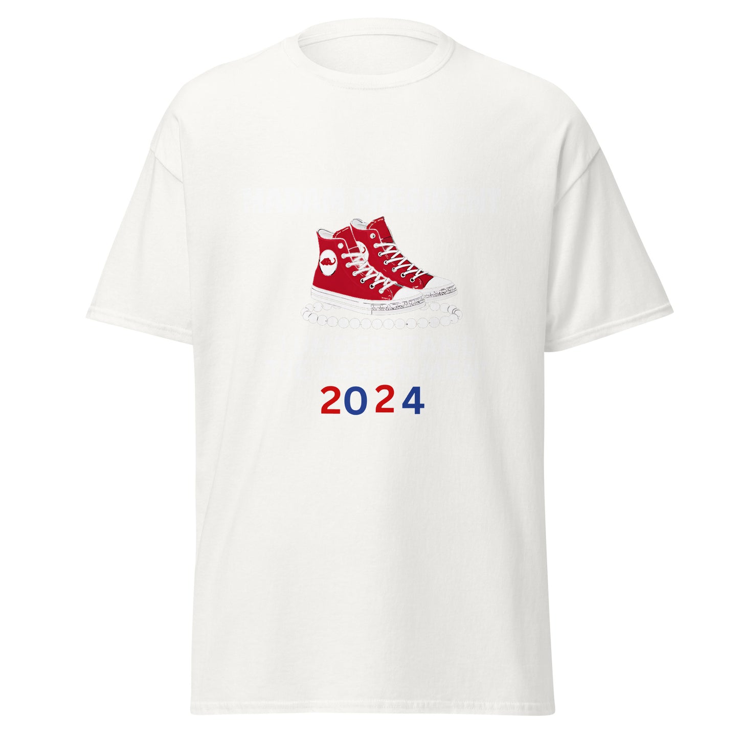 Madam President Chucks and Pearls red and white Unisex classic tee