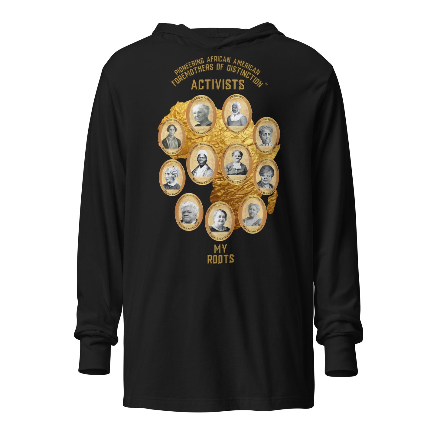 Foremother Activists Hooded long-sleeve tee