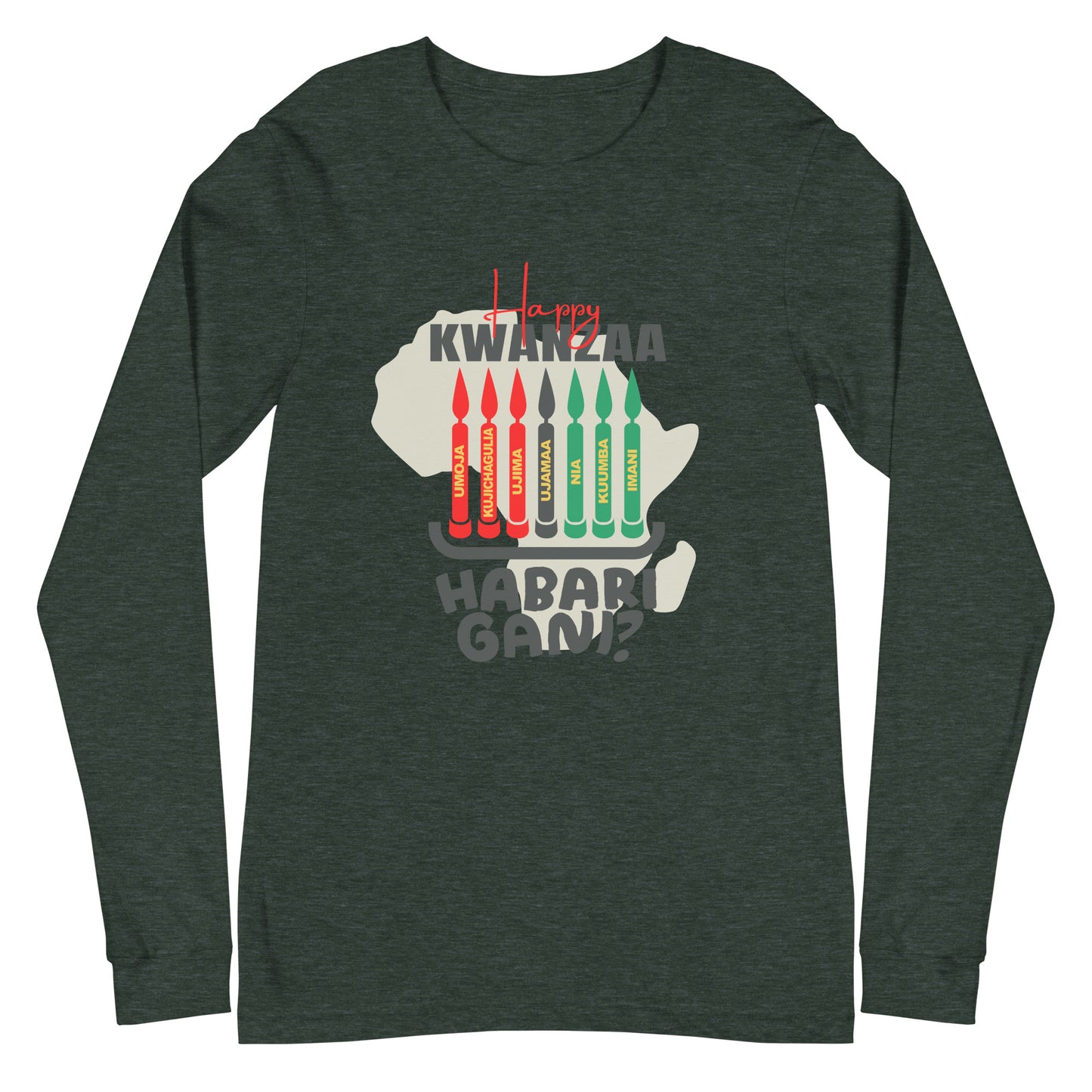 Kwanzaa Seven Principles Unisex Long Sleeve Tee