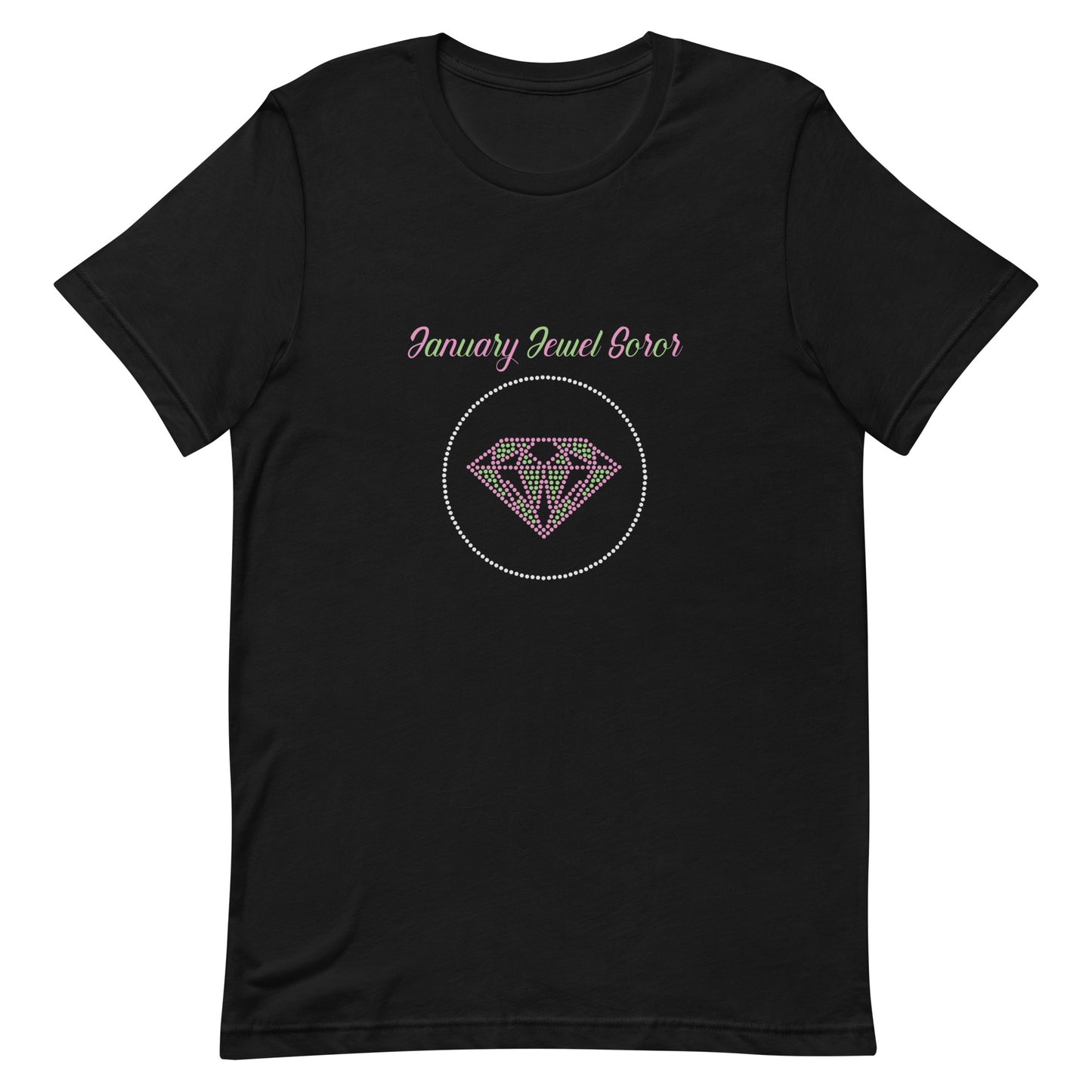 January Jewel Soror (Pink and Green) Unisex t-shirt