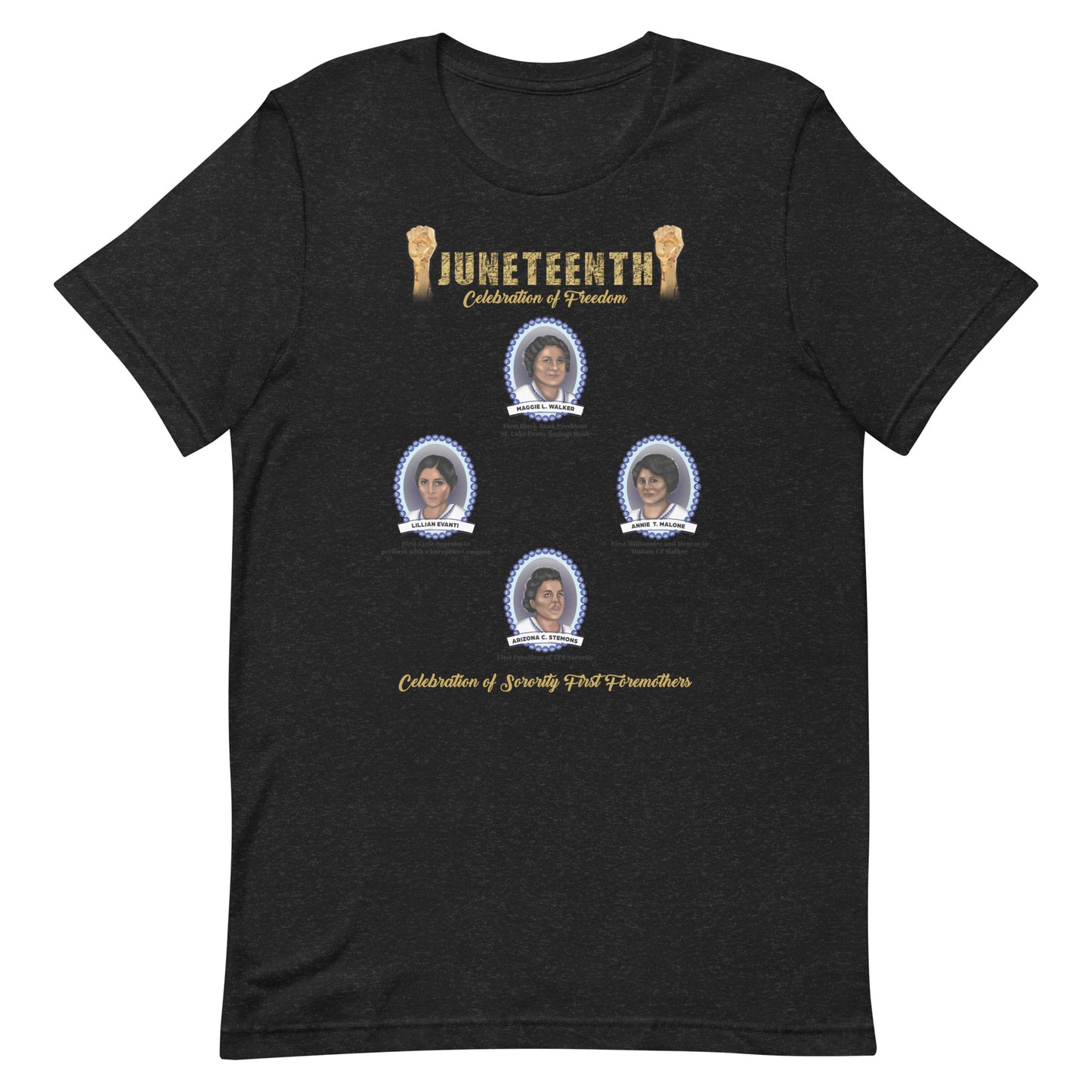 Juneteenth Greek Foremothers Blue and White Unisex T-Shirt