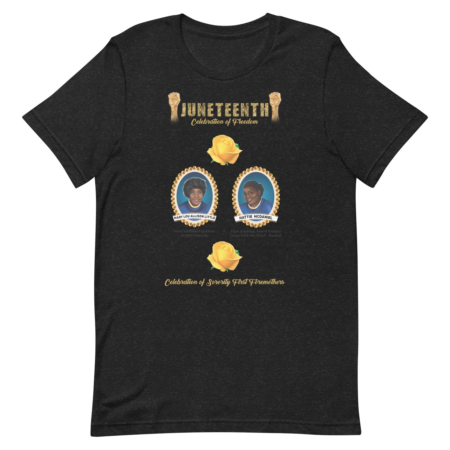 Juneteenth Greek Foremothers Blue and Gold Unisex T-shirt