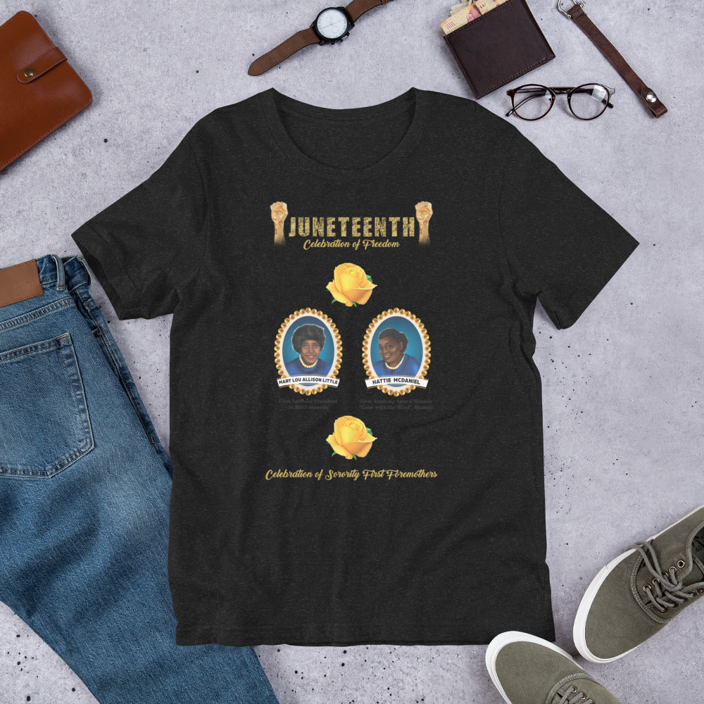 Juneteenth Blue and Gold Foremothers Unisex T-Shirt