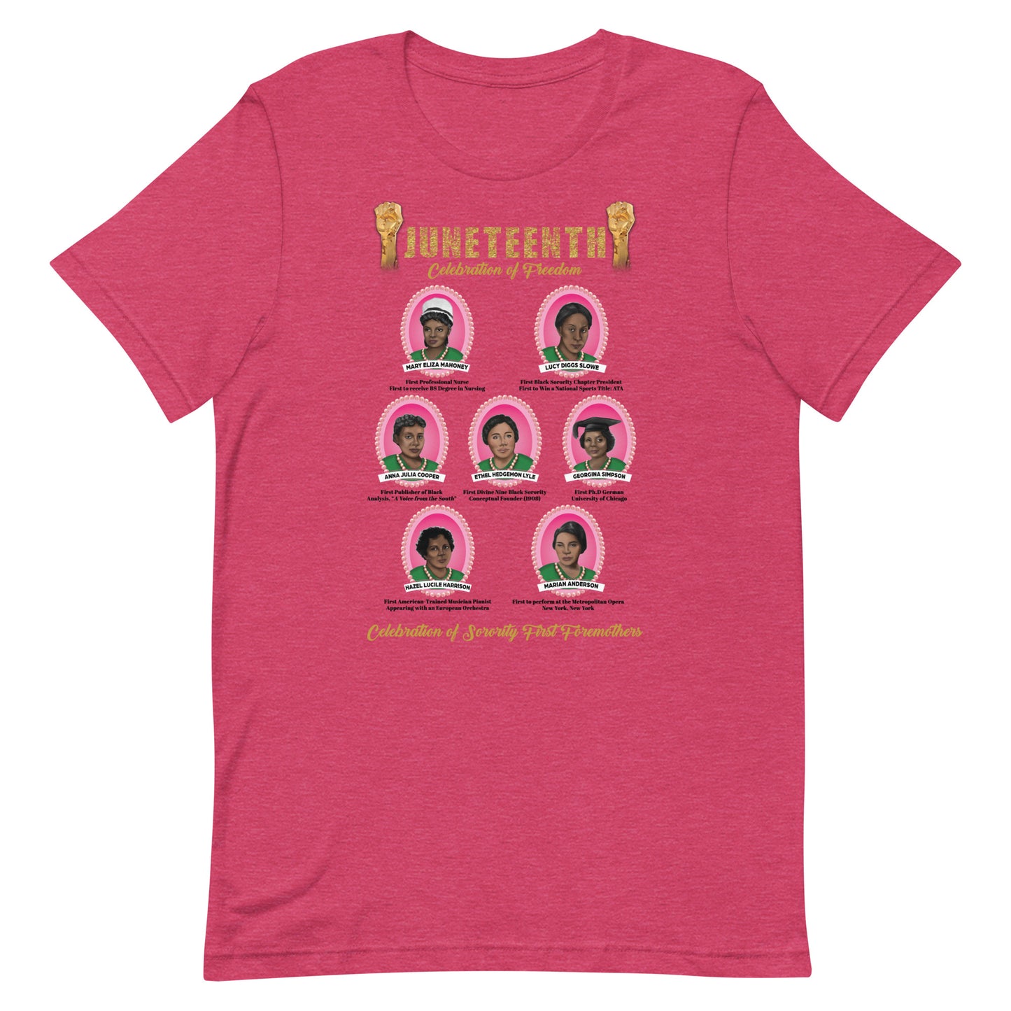 Juneteenth 1908 Pink and Green Unisex T-Shirt