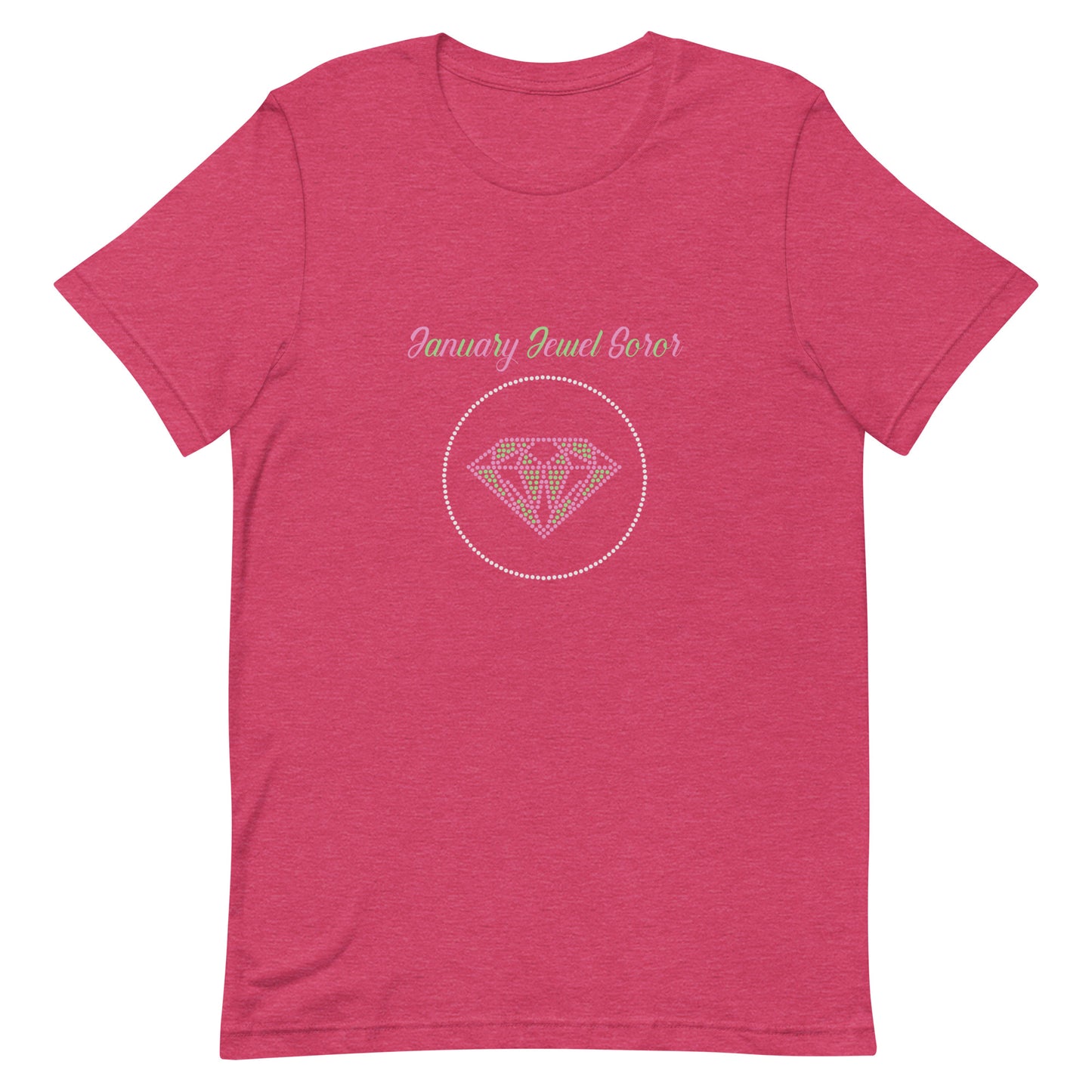 January Jewel Soror (Pink and Green) Unisex t-shirt