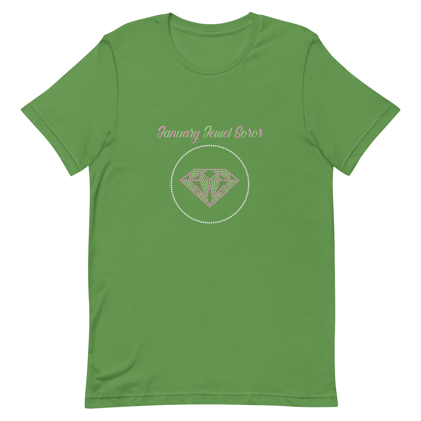 January Jewel Soror Pink and Green Unisex t-shirt