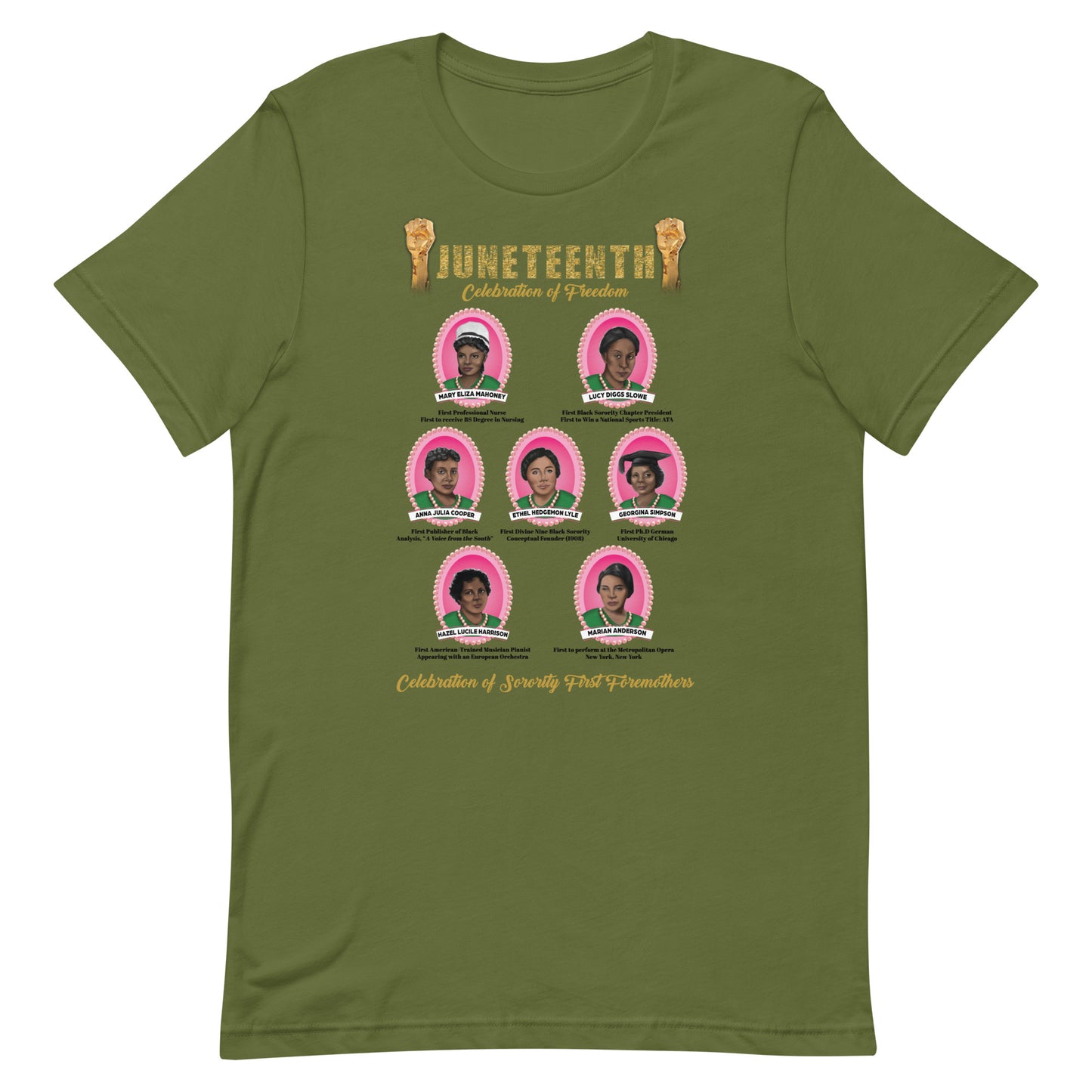 Juneteenth 1908 Pink and Green Unisex T-Shirt