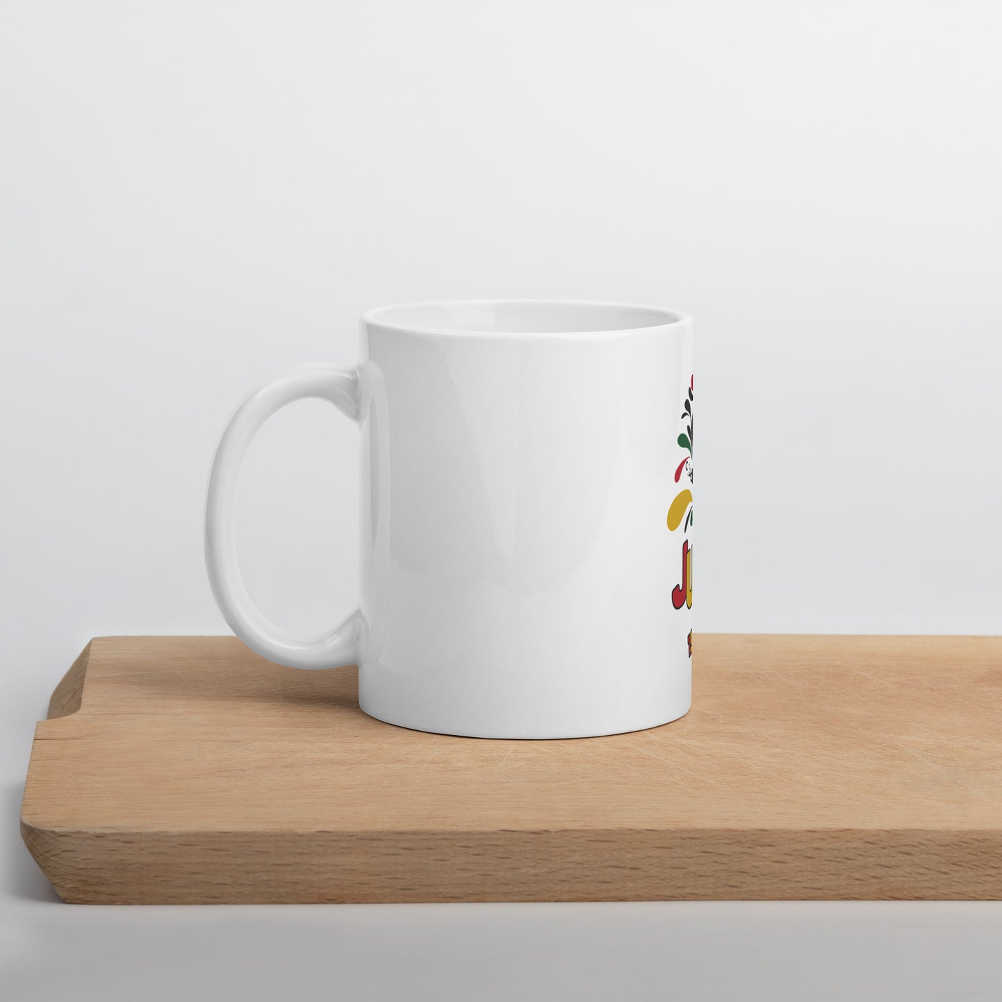 Juneteenth White glossy mug