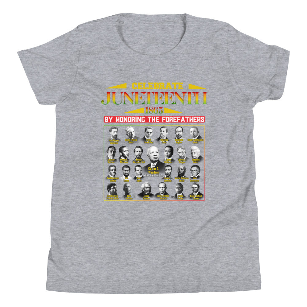 Juneteenth Carter G. Woodson Forefathers Youth Short Sleeve T-Shirt