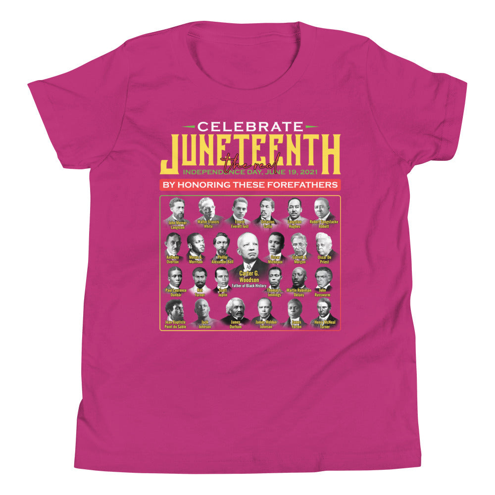 Juneteenth Frederick Douglass Forefathers Youth Short Sleeve T-Shirt