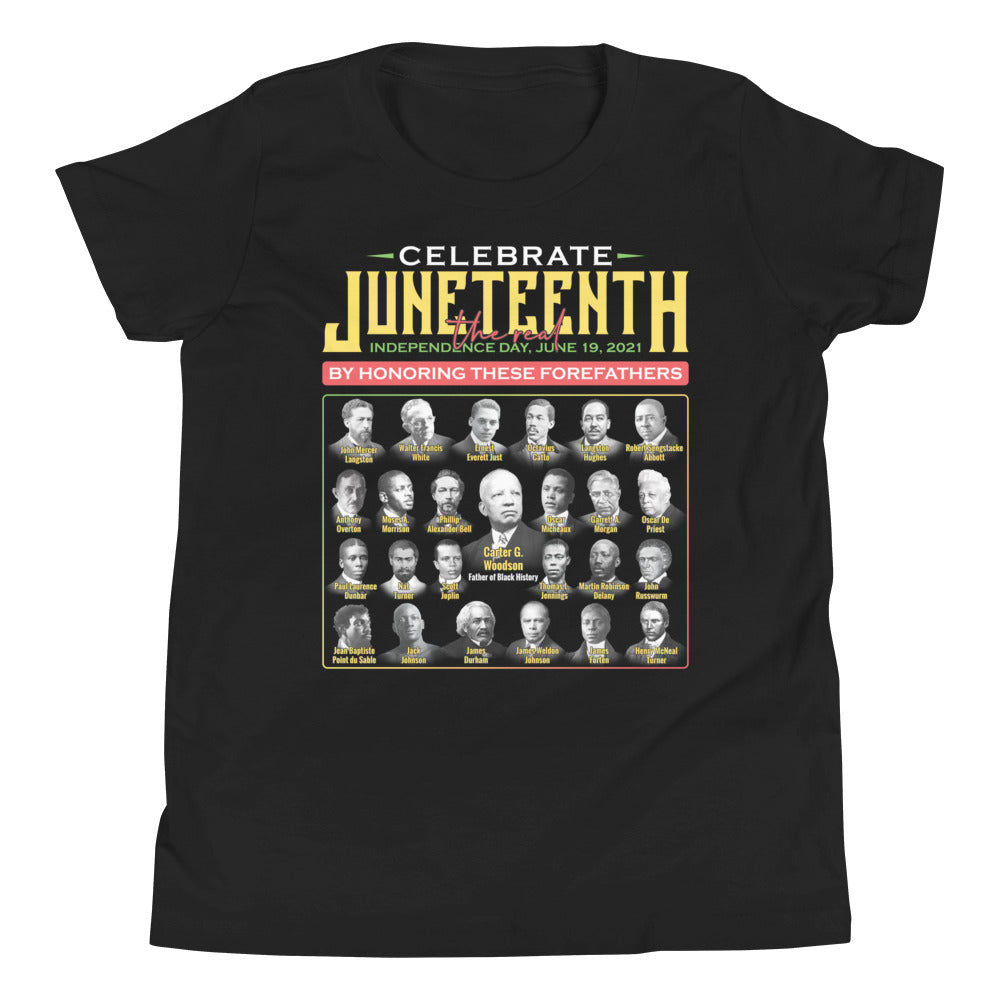 Juneteenth Frederick Douglass Forefathers Youth Short Sleeve T-Shirt