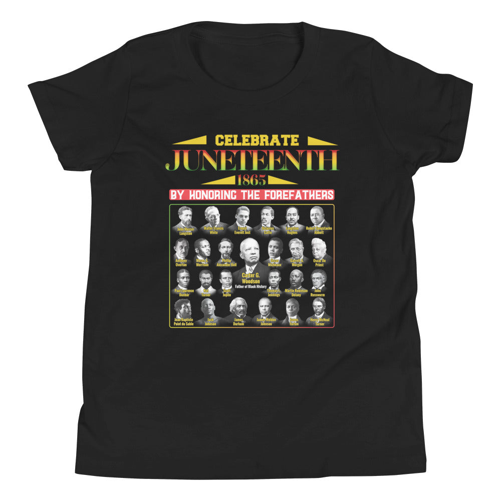 Juneteenth Carter G. Woodson Forefathers Youth Short Sleeve T-Shirt