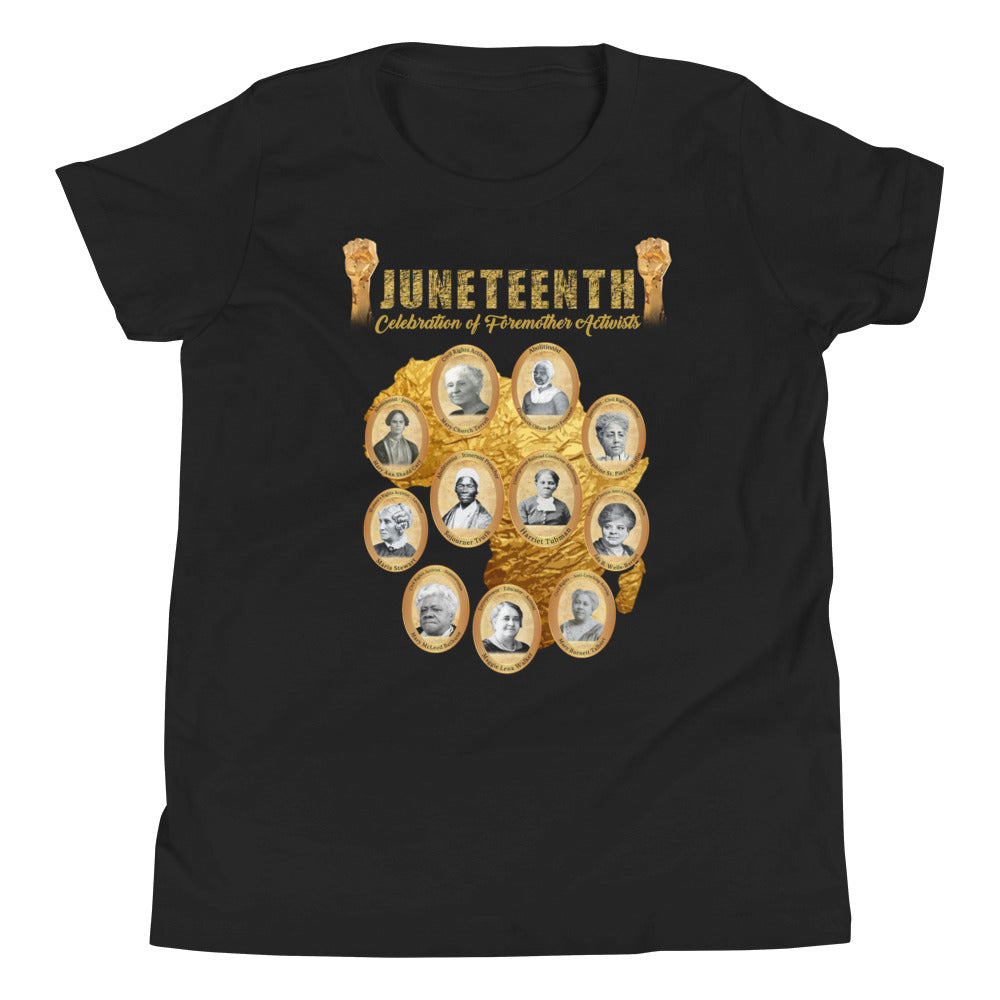 Juneteenth Foremother Activists Youth Short Sleeve T-Shirt