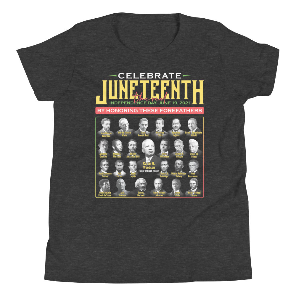 Juneteenth Frederick Douglass Forefathers Youth Short Sleeve T-Shirt