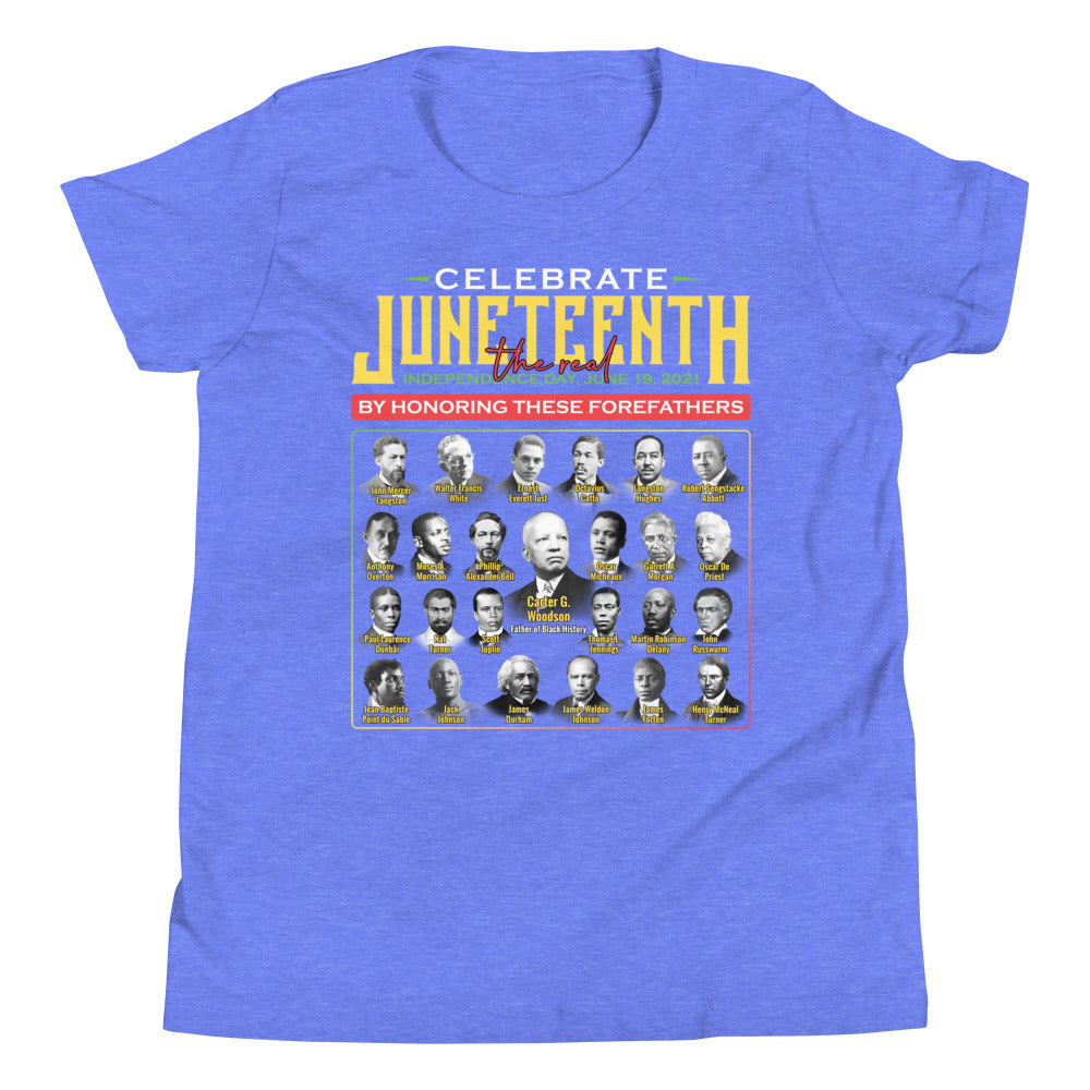 Juneteenth Frederick Douglass Forefathers Youth Short Sleeve T-Shirt