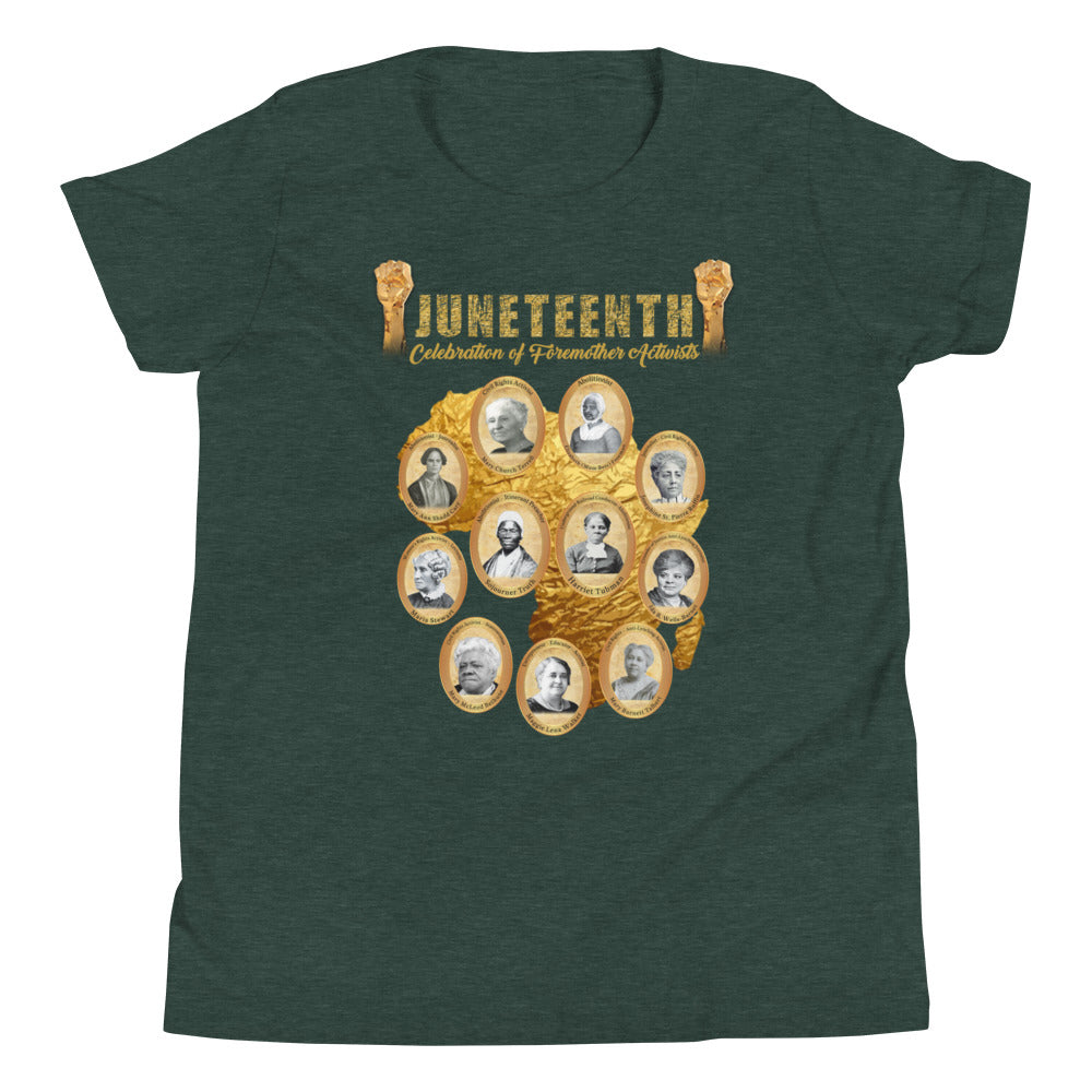 Juneteenth Foremother Activists Youth Short Sleeve T-Shirt