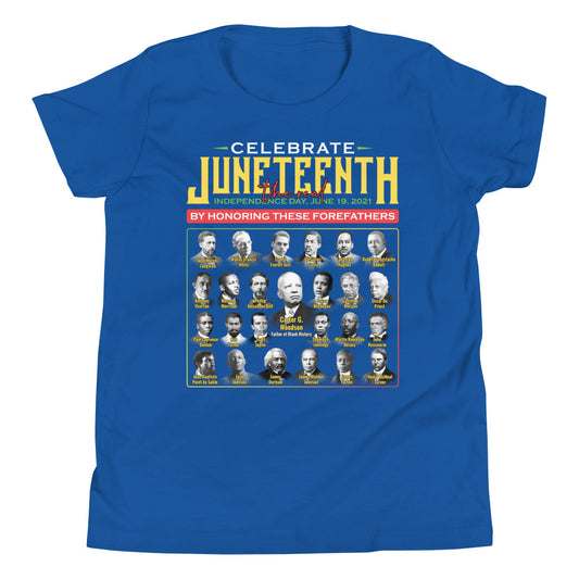 Juneteenth Frederick Douglass Forefathers Youth Short Sleeve T-Shirt