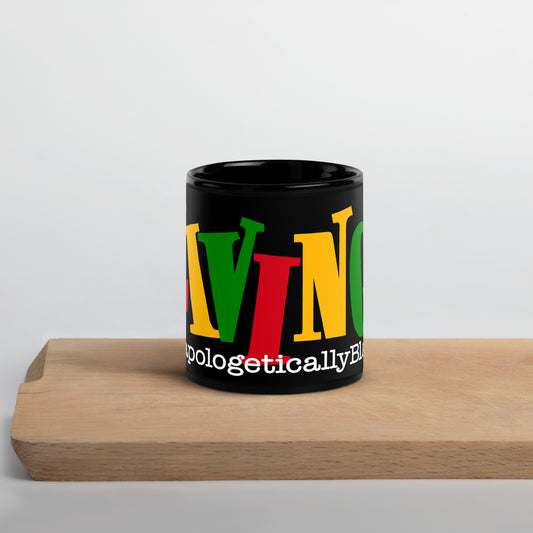 Living Unapologetically Black Glossy Mug