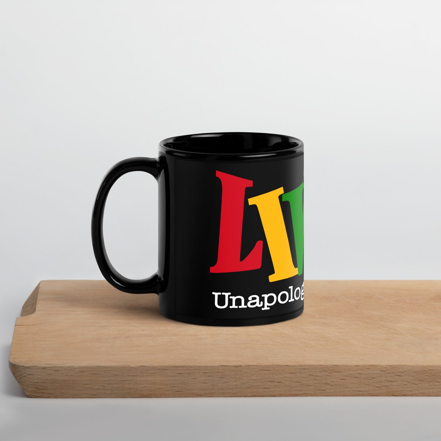 Living Unapologetically Black Glossy Mug