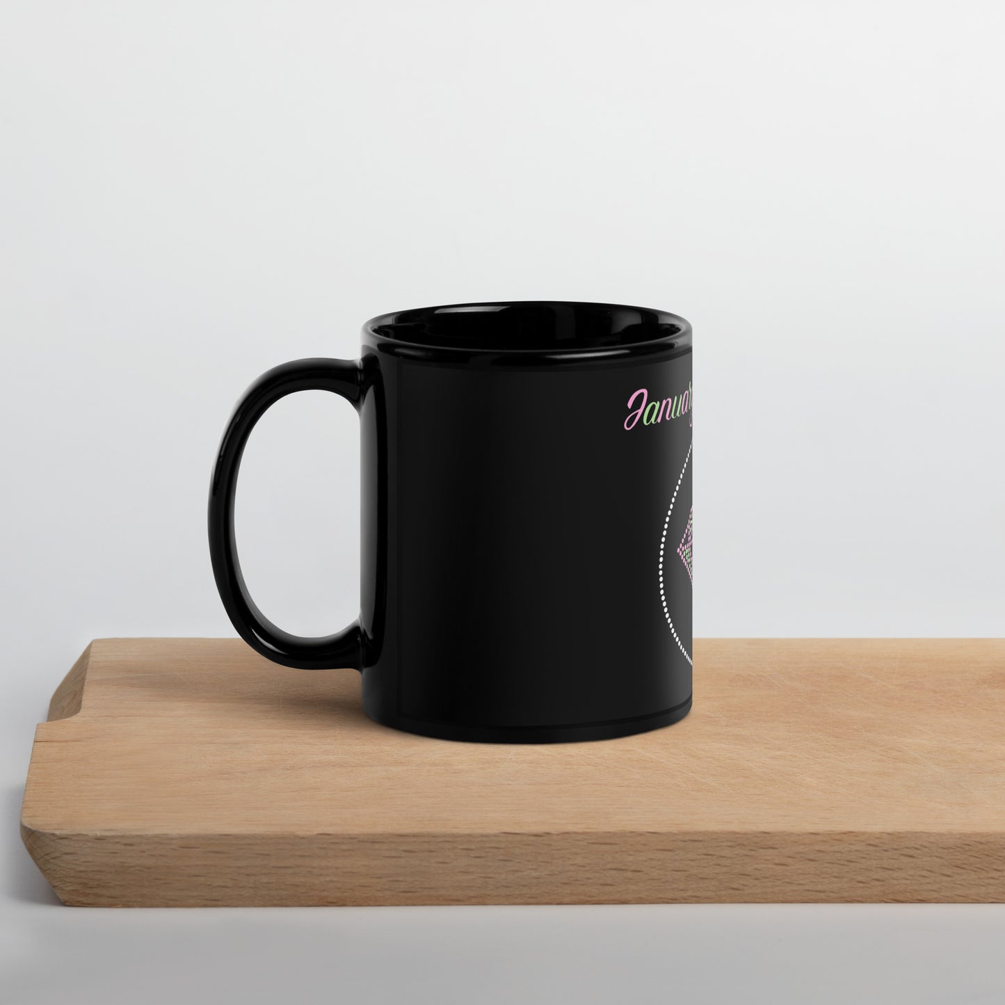 January Jewel Soror Black Glossy Mug