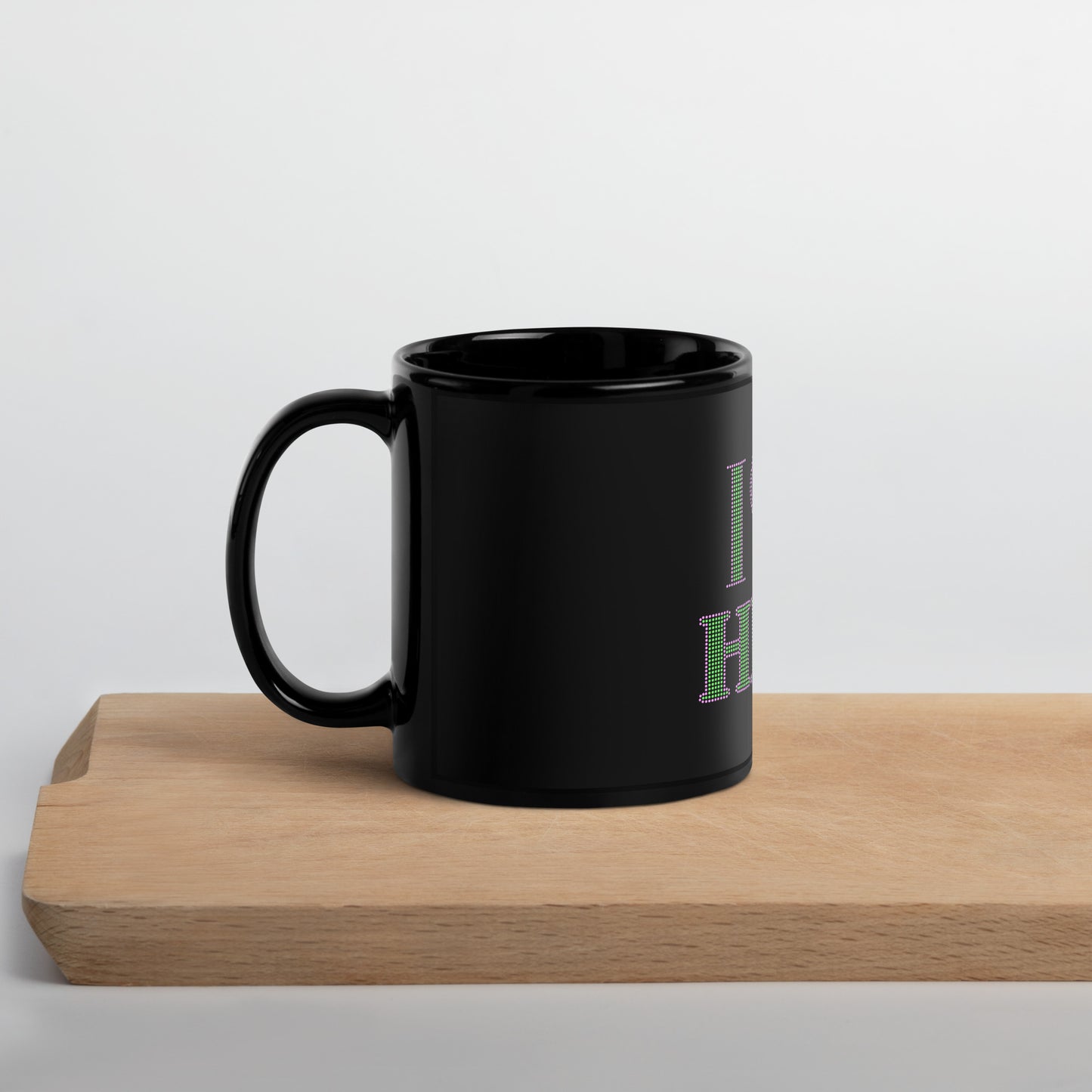 Pink and Green HBCU Mug Black Glossy Mug