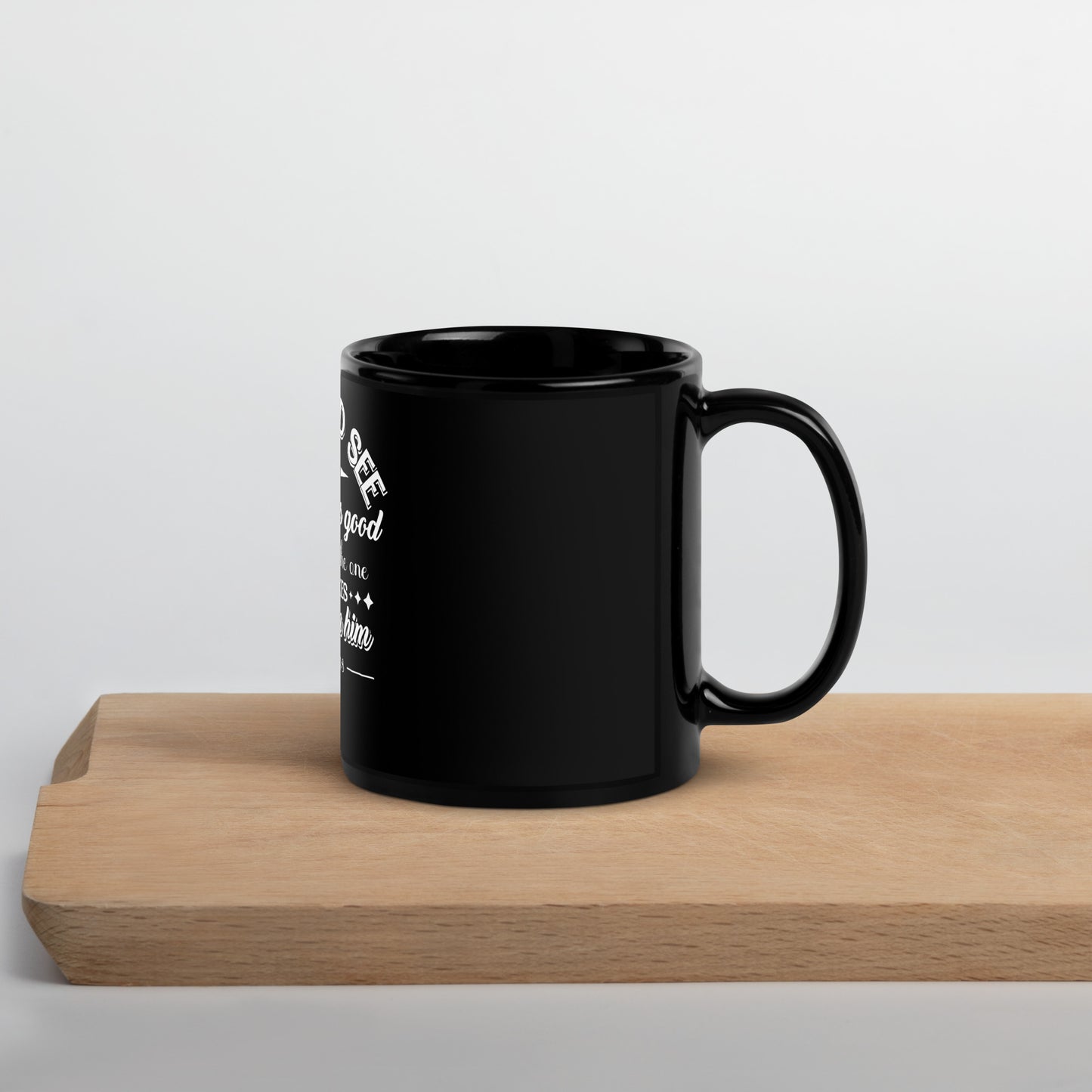 Scripture Black Glossy Mug