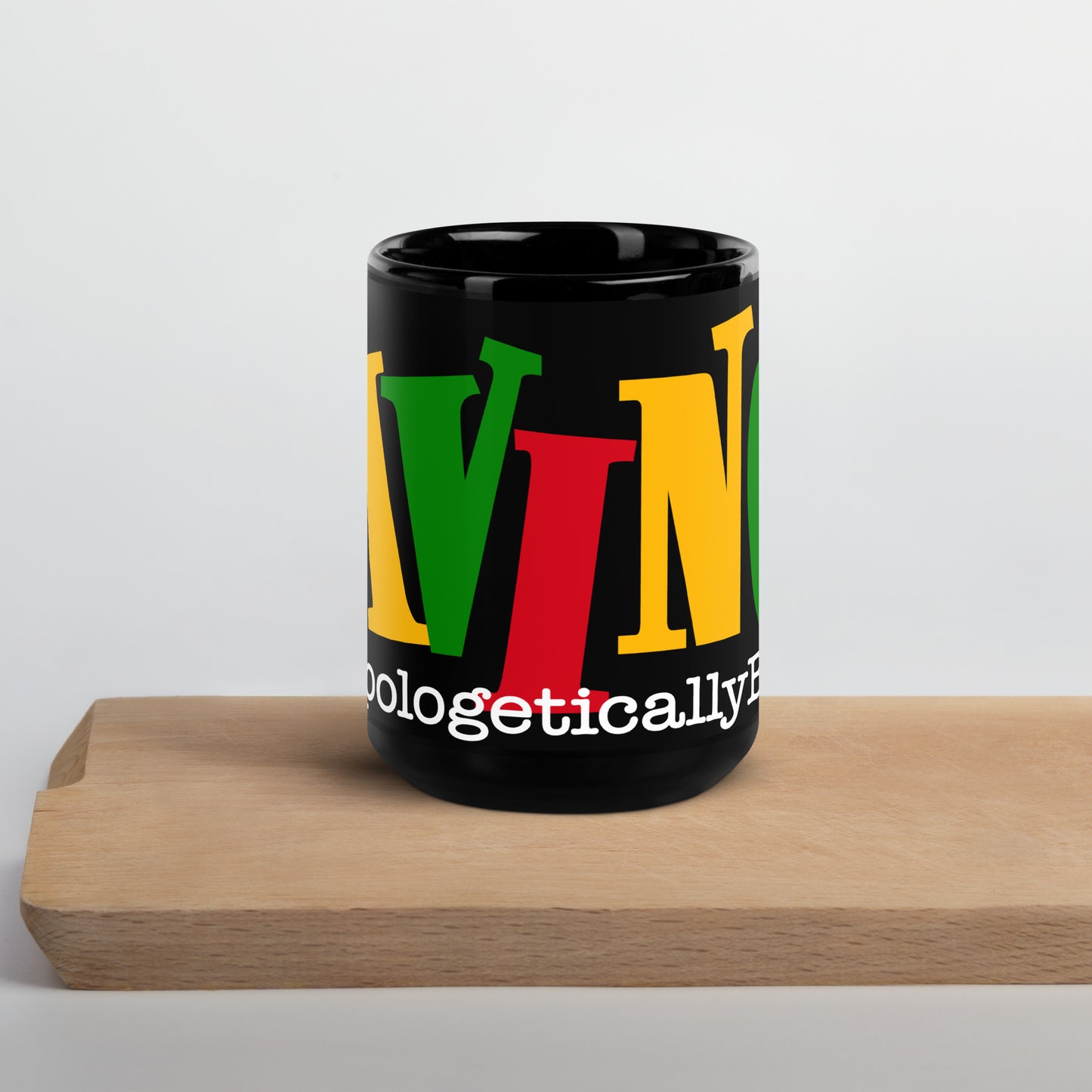 Living Unapologetically Black Glossy Mug