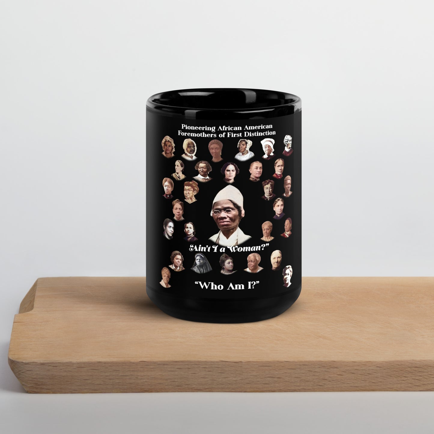 Pioneering African American Foremothers Black Glossy Mug