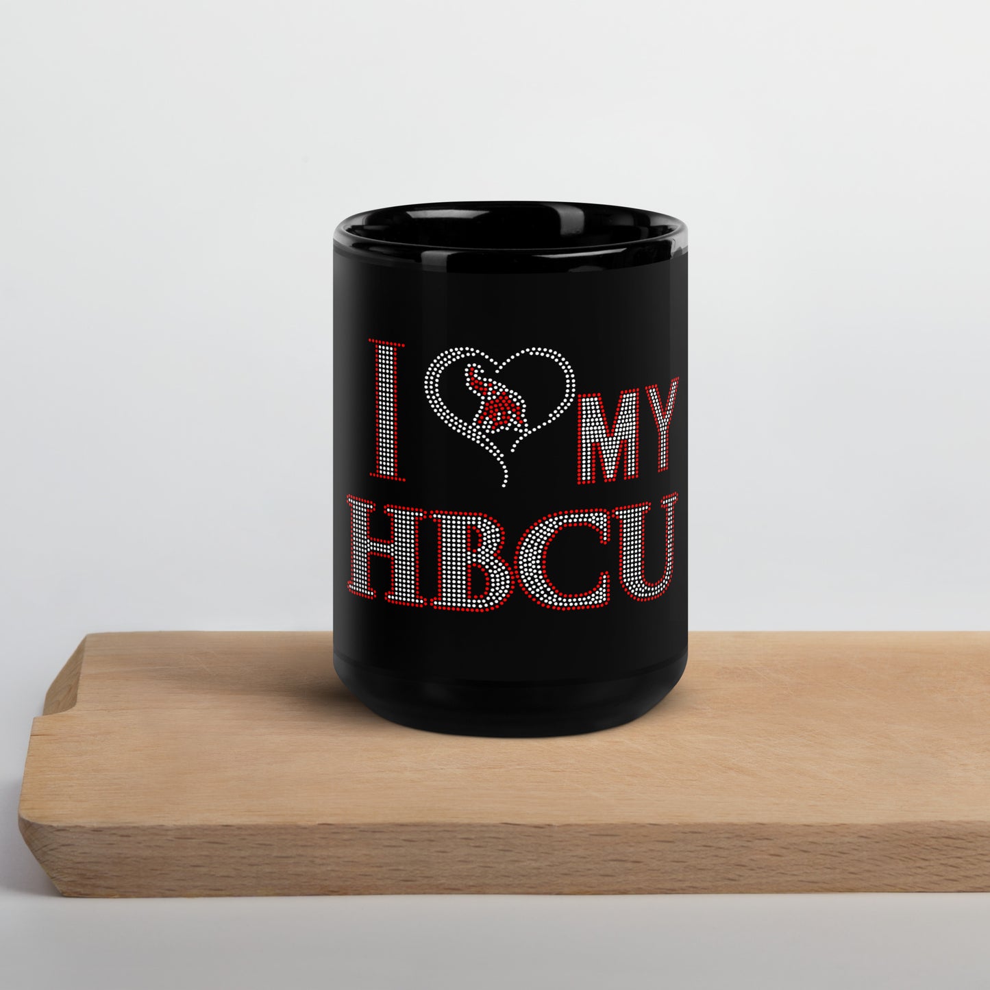 Delta HBCU Black Glossy Mug