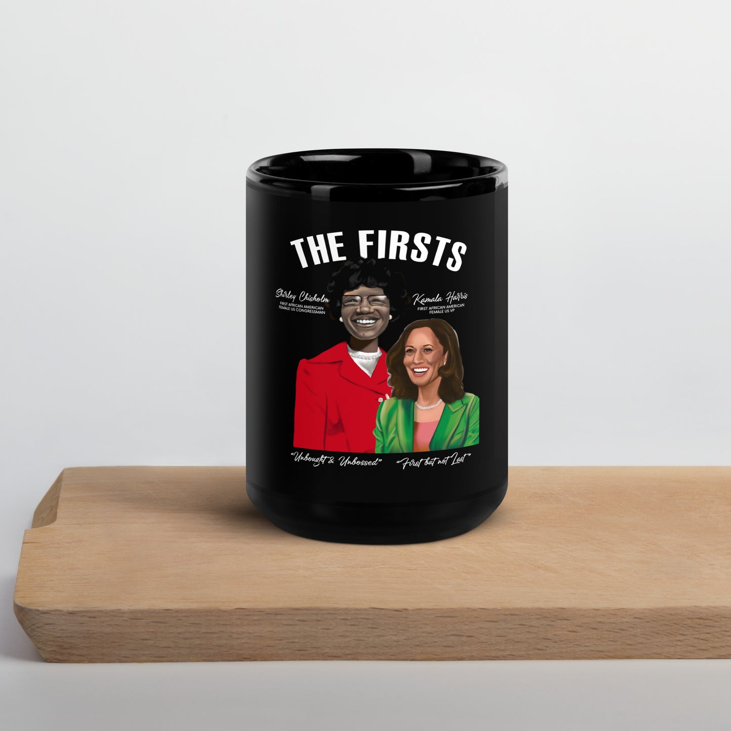 The Firsts' (Shirley and Pamela) Black Glossy Mug