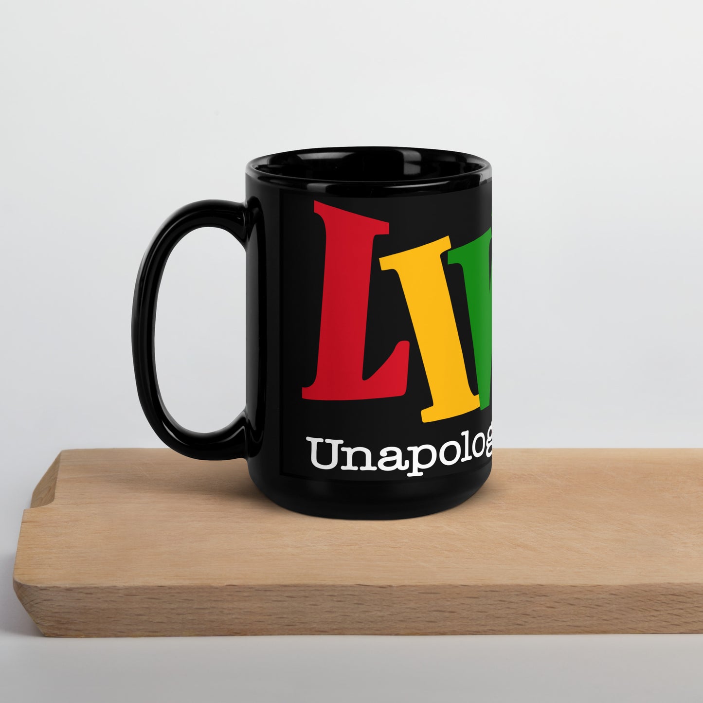 Living Unapologetically Black Glossy Mug