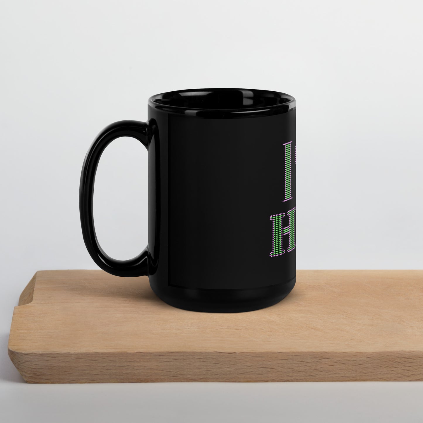 Pink and Green HBCU Mug Black Glossy Mug