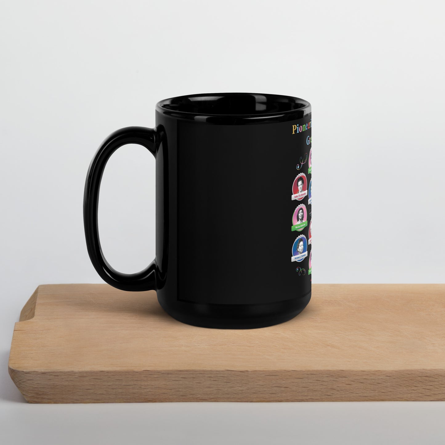 Black Greek Foremothers Black Glossy Mug