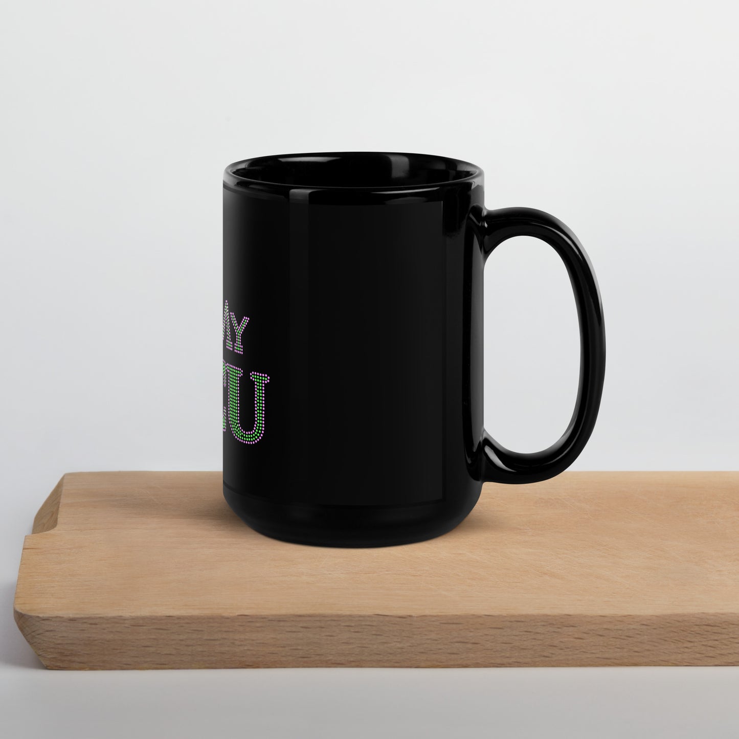 Pink and Green HBCU Mug Black Glossy Mug