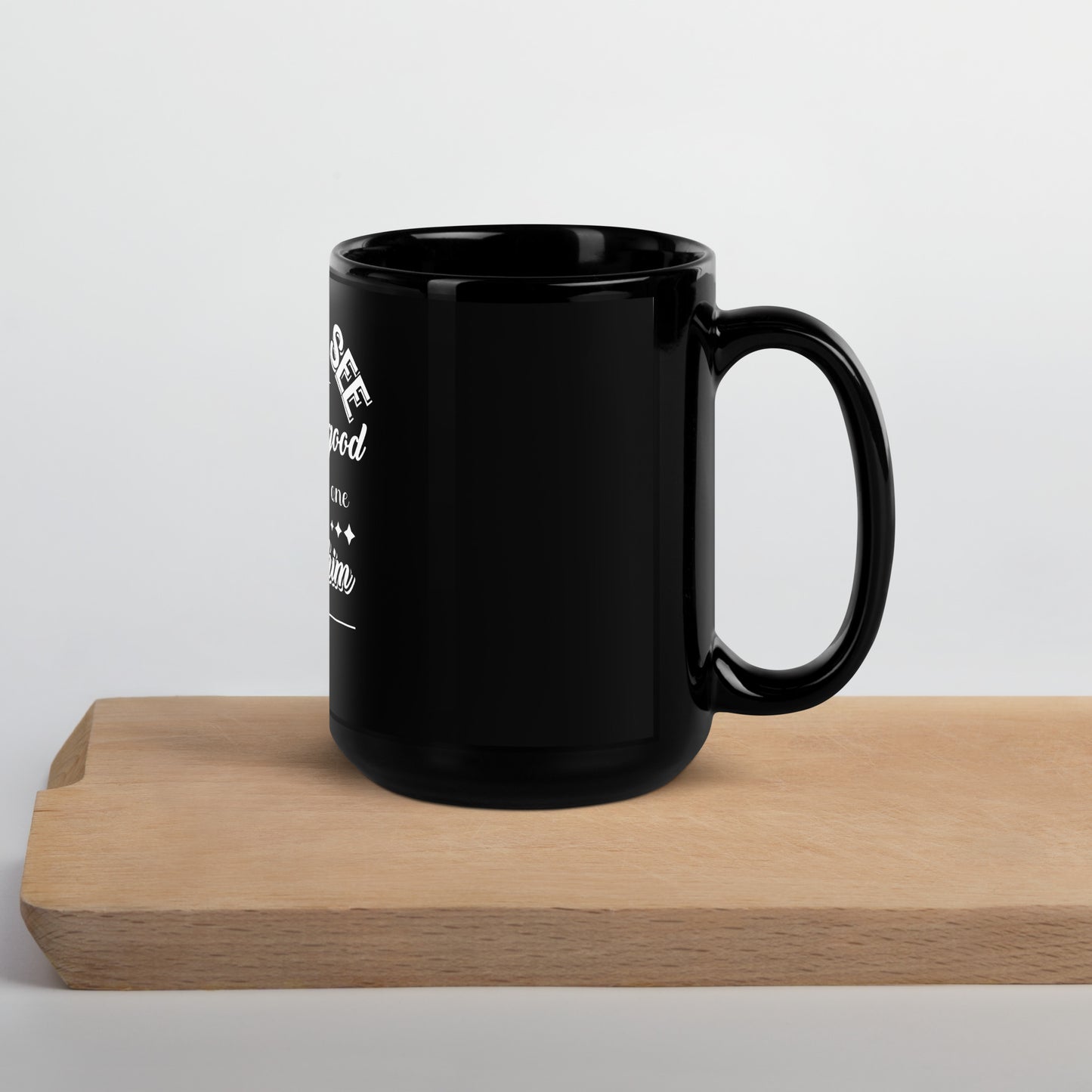 Scripture Black Glossy Mug