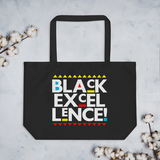 Black Excellence Large organic tote bag