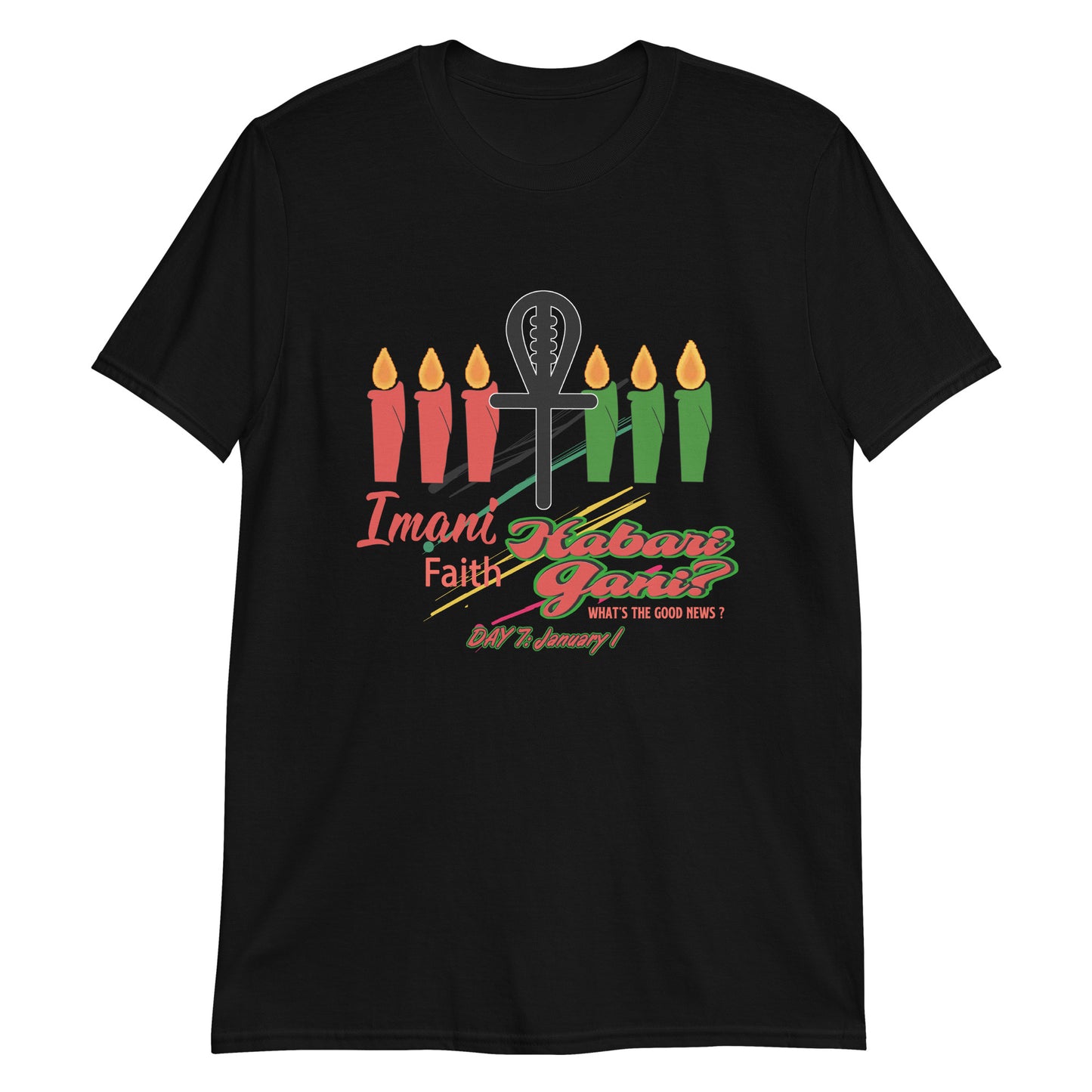 Kwanzaa Seven Principles (Imani)  Unisex Soft Style T-Shirt