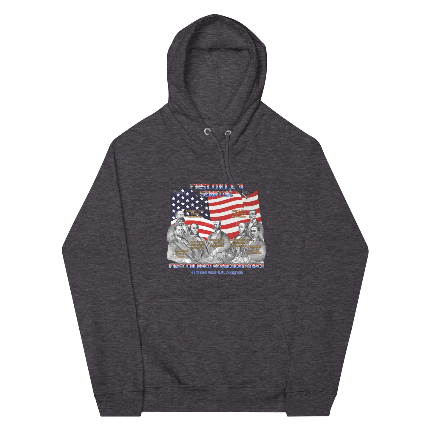 First Colored Senator and Representatives Unisex Eco Raglan Hoodie